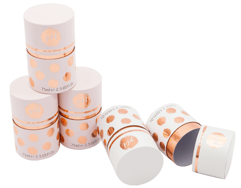 Envases de cosméticos de caja de papel redonda de lujo para el cuidado de la piel