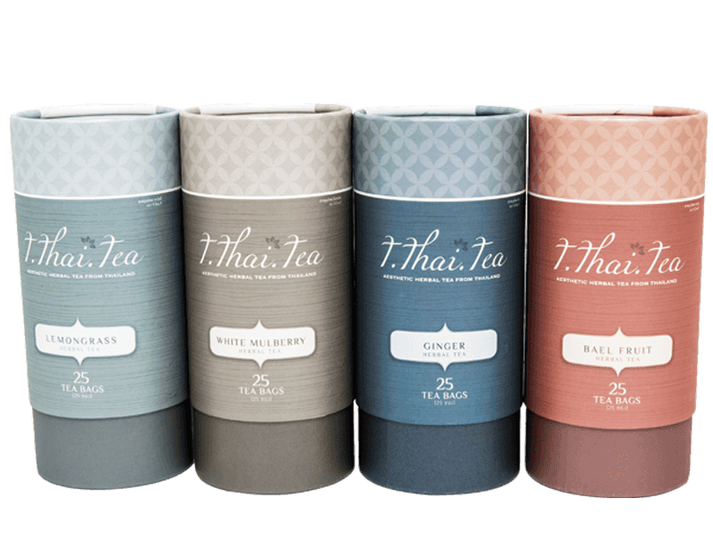 Bote de papel de té de hierbas Caja de cartón de tubo de té de diseño privado