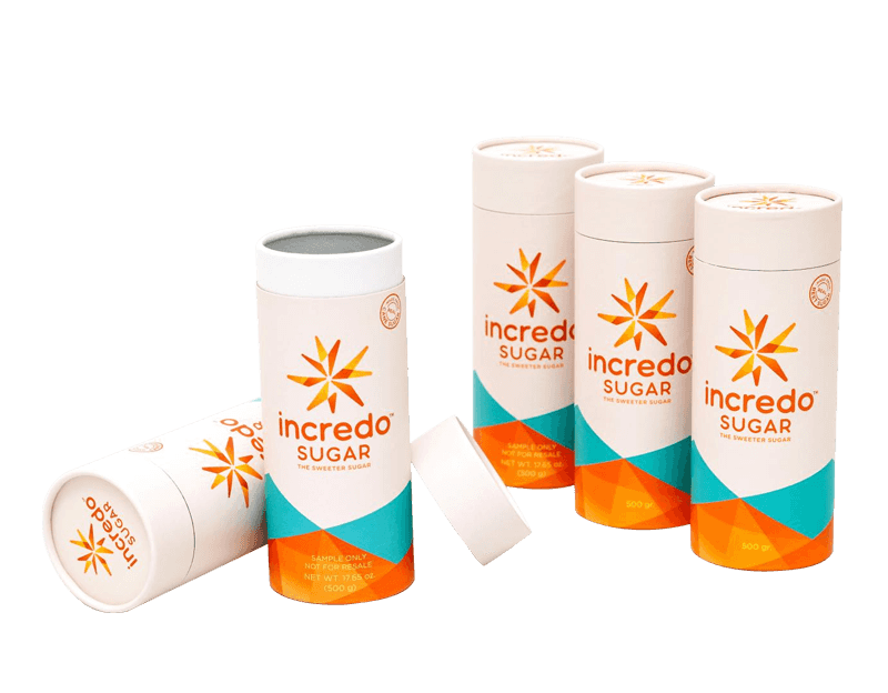 Embalaje de azúcar biodegradable de tubo de papel de cartón