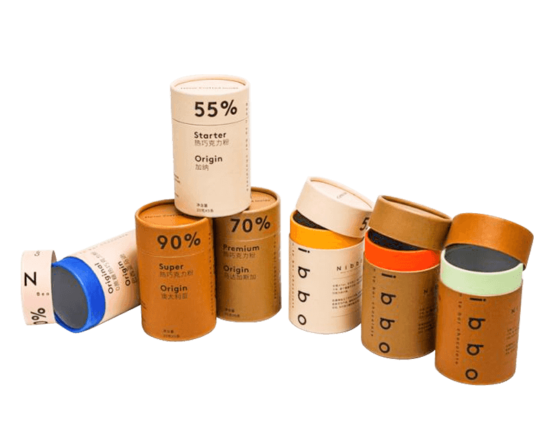 Caja de embalaje de chocolate de diseño personalizado redonda