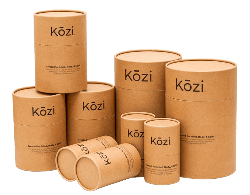 Caja de almohada de papel Kraft biodegradable con logotipo personalizado