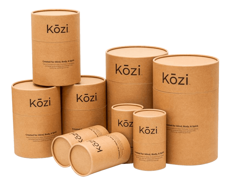Caja de almohada de papel Kraft biodegradable con logotipo personalizado