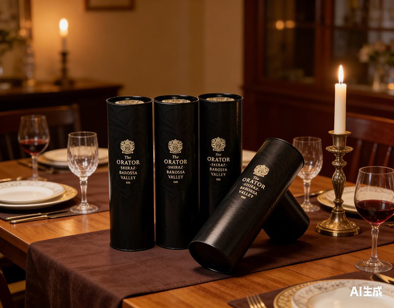 Caja cilíndrica para botellas de vino de forma redonda de diseño personalizado