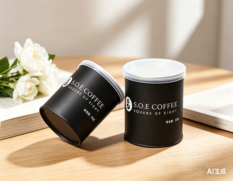 Envasado de café con tubo de papel hermético de tamaño personalizado para conservar la frescura