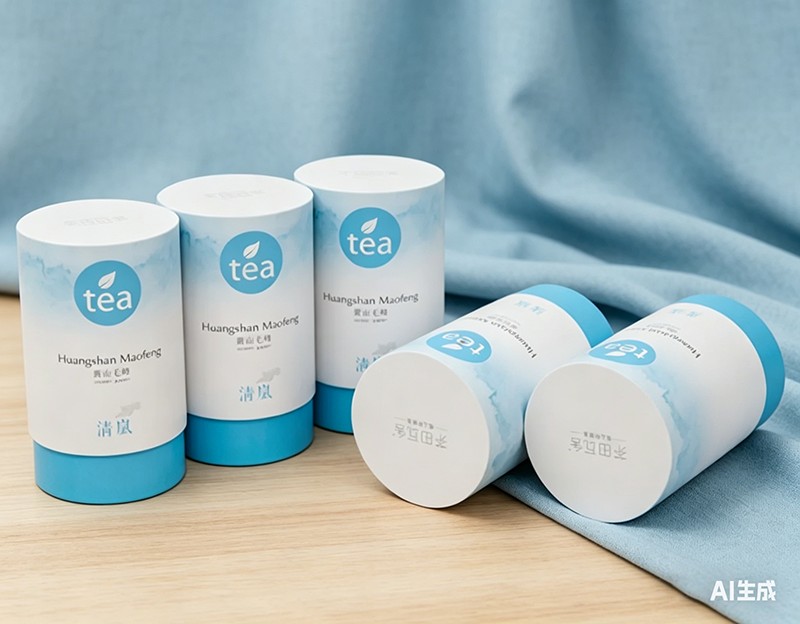 Cartón redondo biodegradable personalizado para contenedores de té