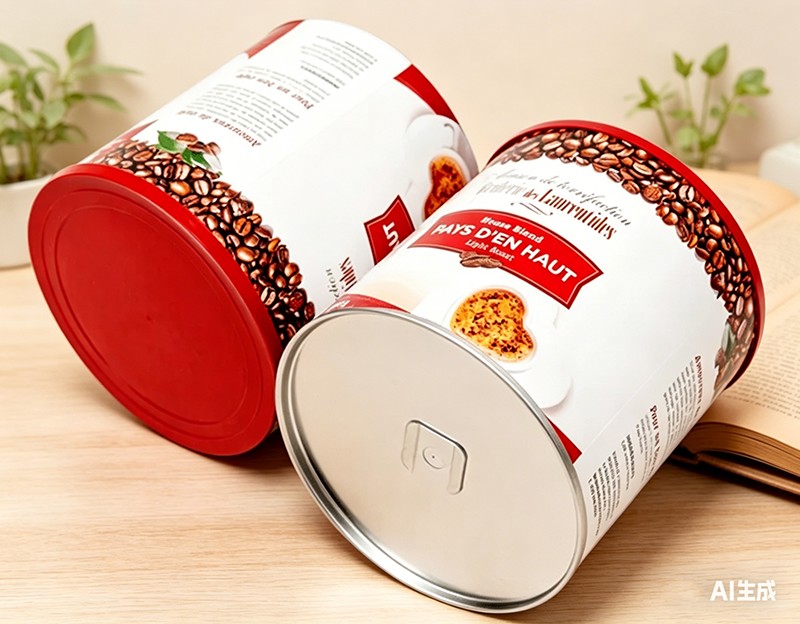 Bote de granos de café con válvula