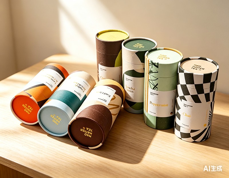Bote de café de tubo de papel premium impreso personalizado al por mayor