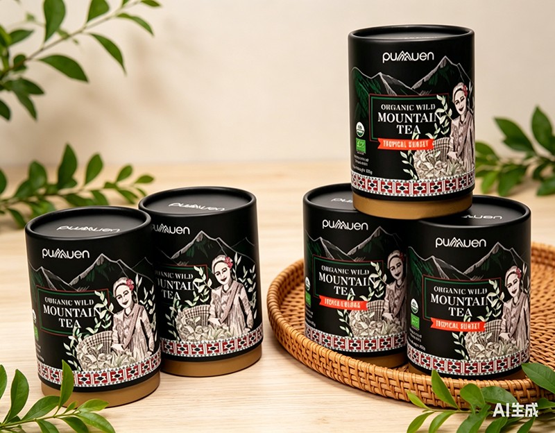 Bote de papel de tubo de papel de latas de té de cartón de papel de aluminio cilíndrico para acondicionamiento de alimentos
