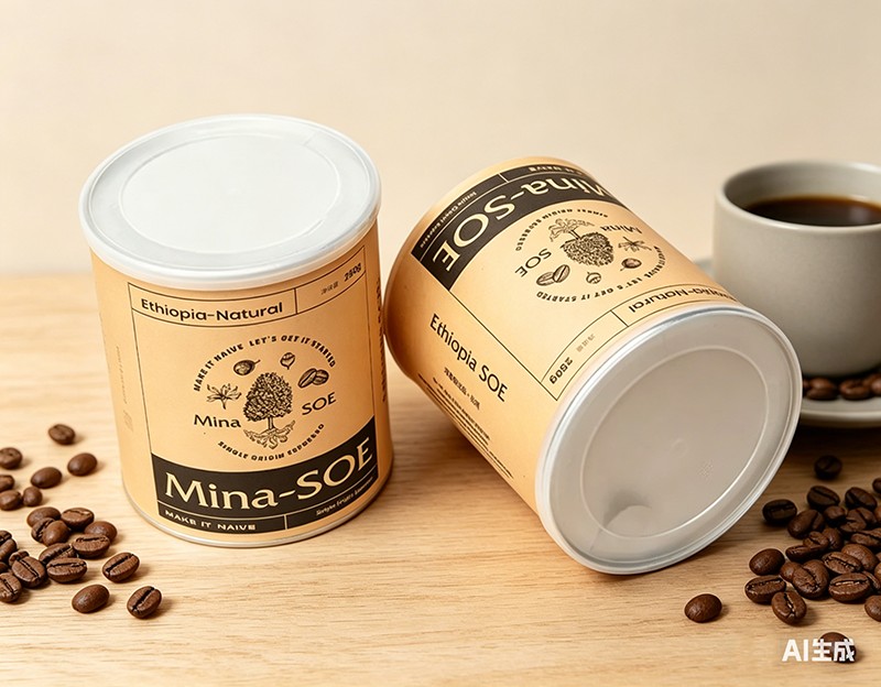 Latas de papel compuesto Food Direct con válvula desgasificadora para granos de café