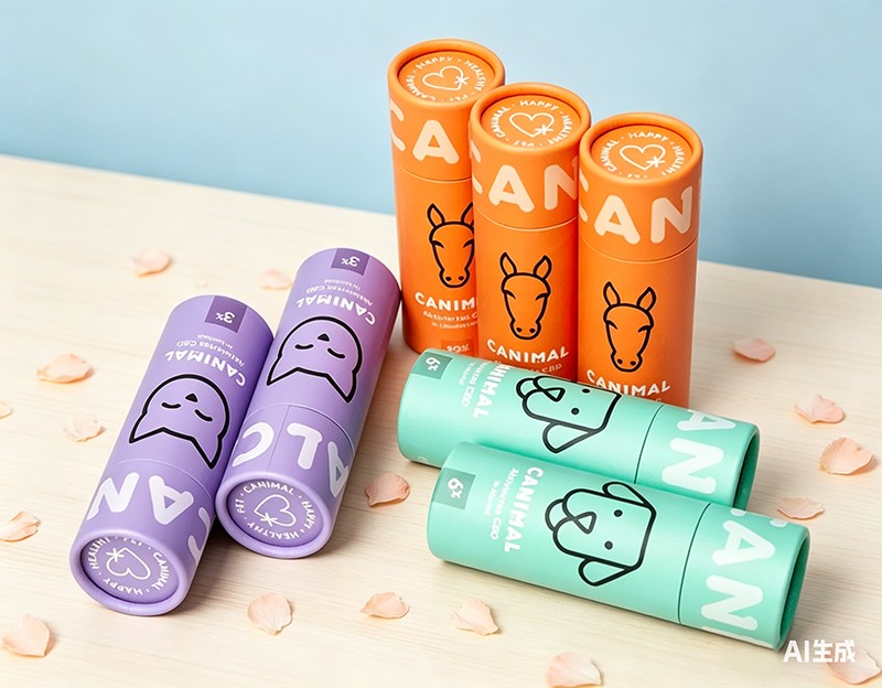 Envases de tubos de papel premium sostenibles para golosinas naturales y saludables para mascotas