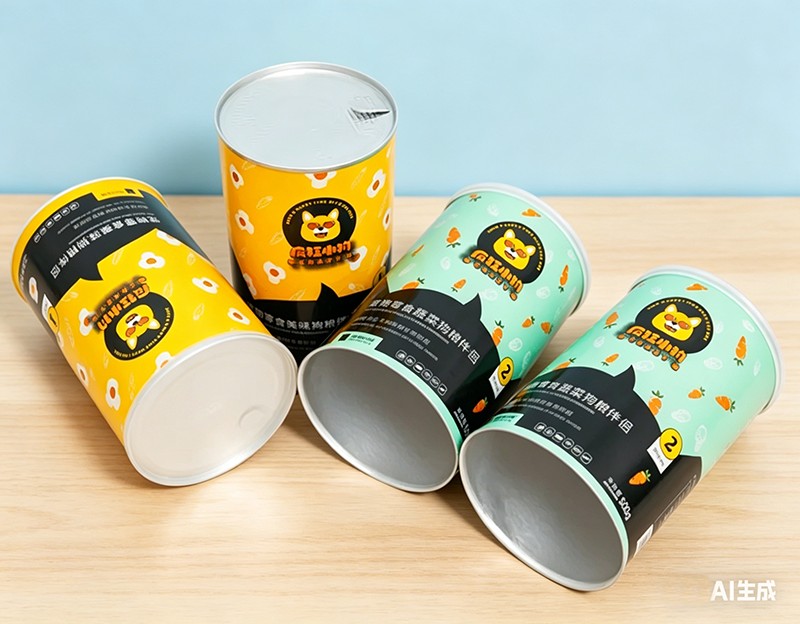 Fabricante de latas de papel herméticas envases de alimentos reciclables para mascotas