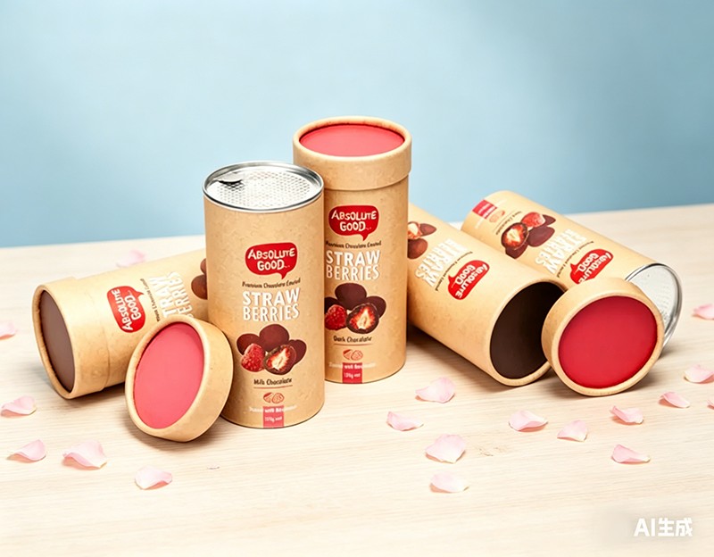 Empaquetado redondo resistente a la humedad del caramelo de chocolate de la galleta del envase de papel de la categoría alimenticia