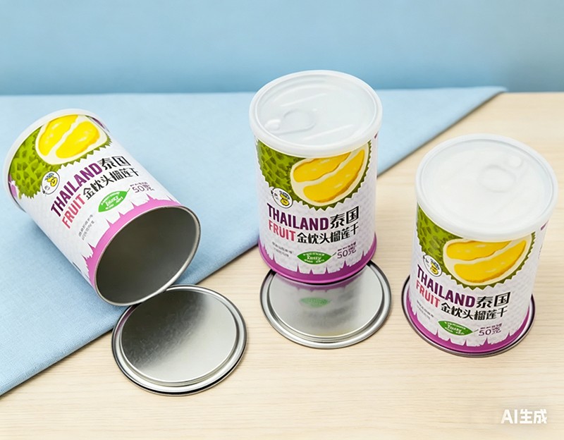 caja de embalaje de papel de bocadillos de durian seco personalizable