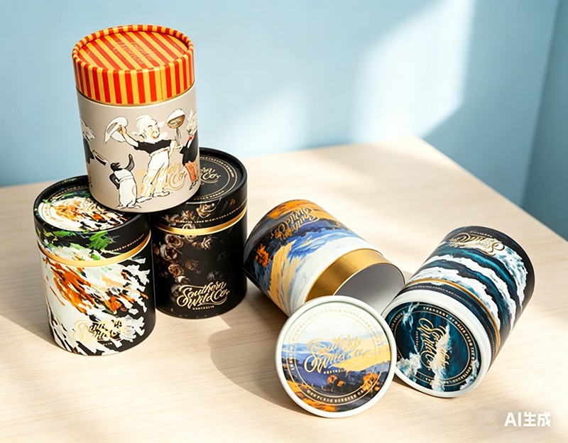 Tubo de papel de vela decorativo personalizado reciclable con impresión personalizada