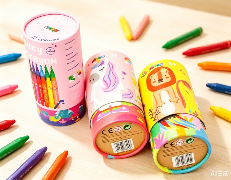 Cajas de crayones en blanco Embalaje de crayones