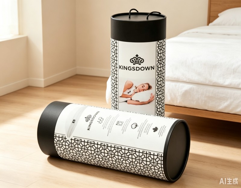 Caja de almohada de papel redonda con logotipo personalizado con asa