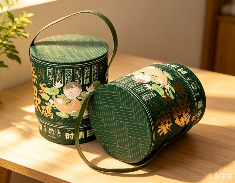 Caja de regalo de cilindro de China de etiqueta privada con proveedor de cuerda con asa