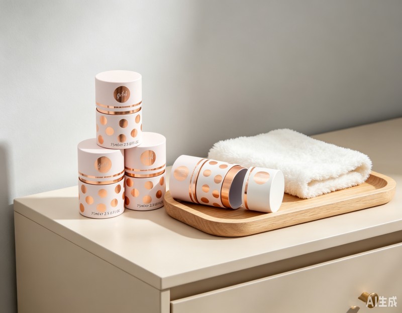 Envases de cosméticos de caja de papel redonda de lujo para el cuidado de la piel