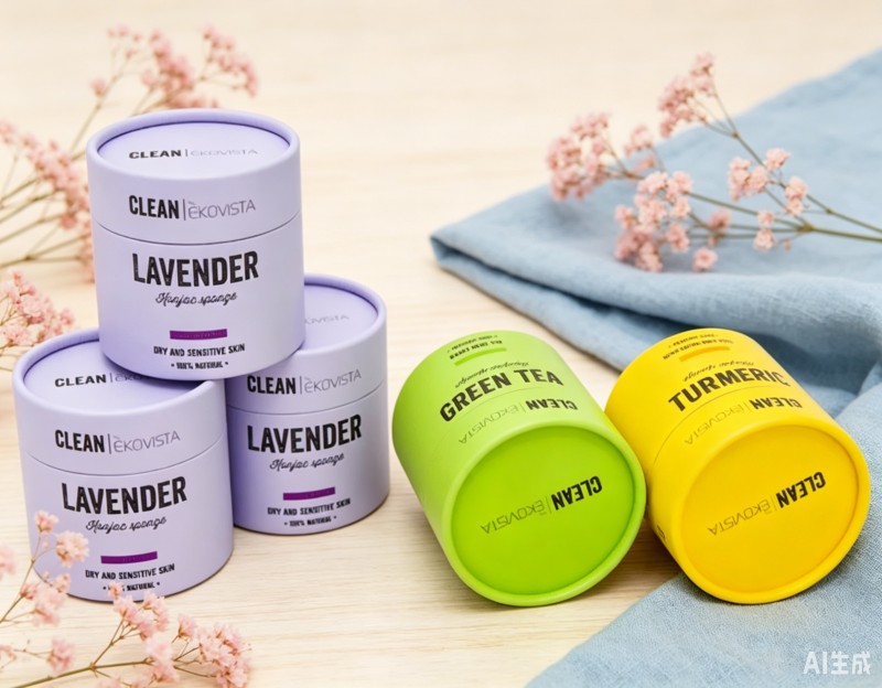 Empaquetado cosmético de la esponja del maquillaje del diseño