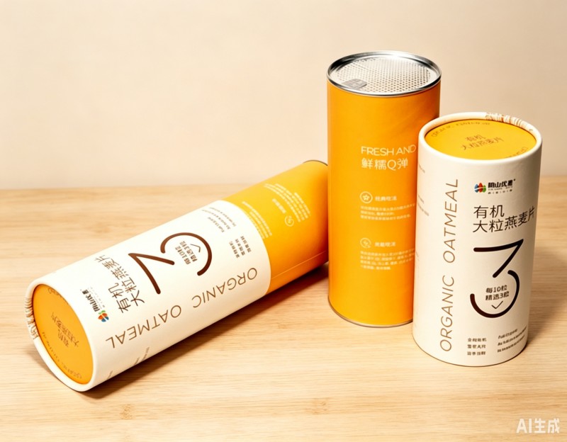 Bote de papel compuesto hermético apto para alimentos de primera calidad para cereales y granola
