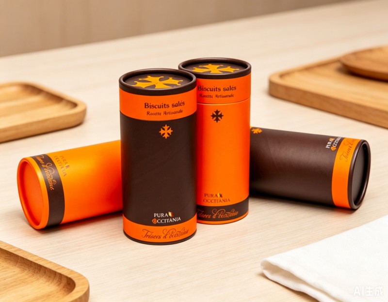 Bote de papel compuesto hermético duradero de gama alta para galletas y acondicionamiento de alimentos secos